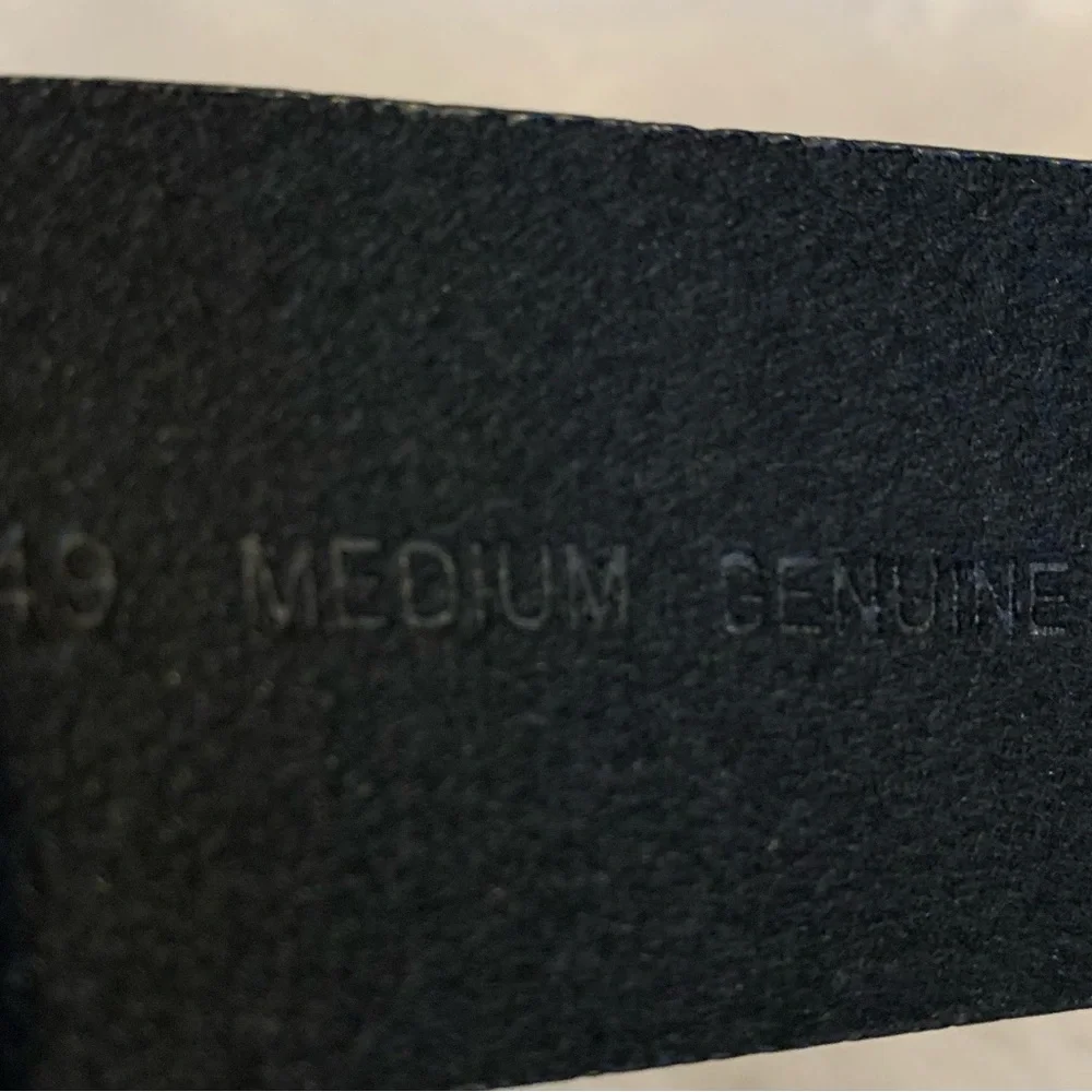 MICHAEL KORS black Genuine leather ladies belt withMK monogram Size Med NWOT